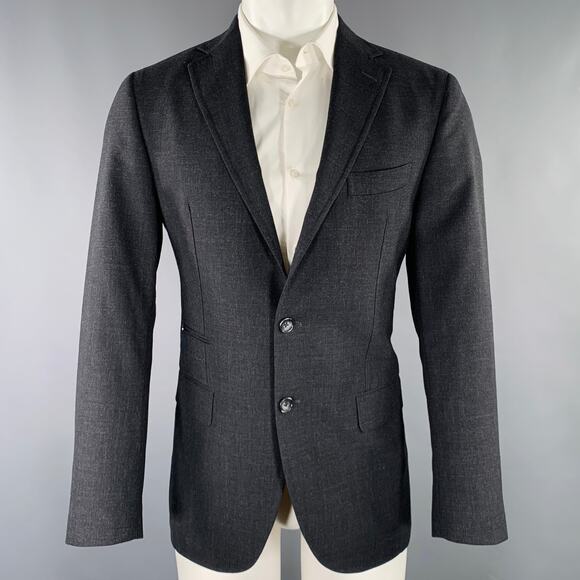 MAGARI Size 40 Grey Charcoal Virgin Wool Sport Coat - Picture 1 of 7